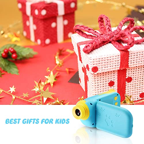 hyleton Video Camera for Kids,1080P FHD Digital Kids Camera Camcorder Video Recorder with 2.4" Screen for Age 3-10 Sky Blue