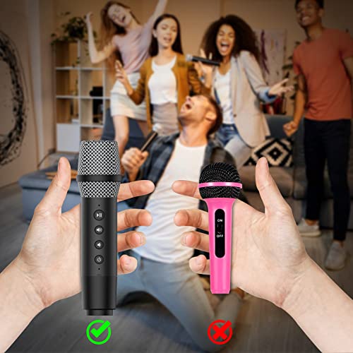 EARISE T28 Karaoke Machine for Adults and Kids, Portable Bluetooth Karaoke Speaker with 2 Wireless Microphones, PA Speaker System Singing Machine for Home Parties, Meetings, Indoors