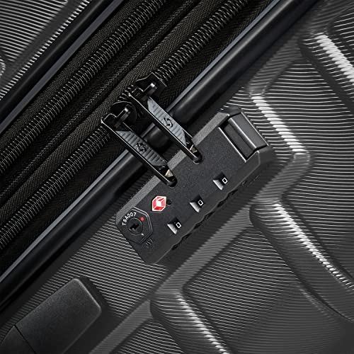 Samsonite Omni 2 Hardside Expandable Luggage with Spinners | Solid Charcoal | 2PC SET (Carry-on/Medium)