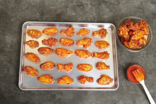 Checkered Chef Quarter Sheet Pan for Baking - Cookie Sheets for Oven - Non-stick, Easy Clean Aluminum Bakeware (4 Pack)