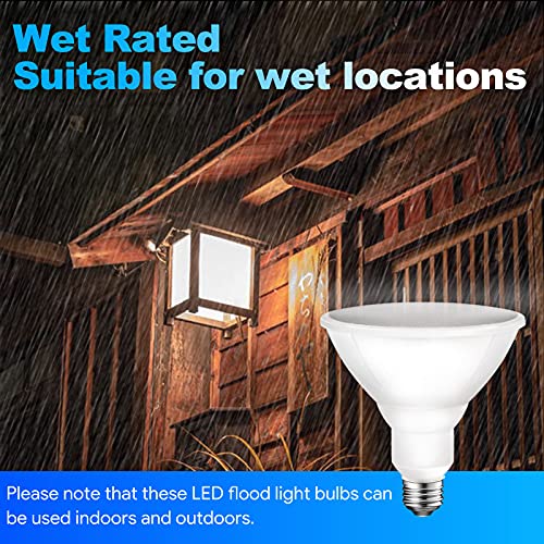 Energetic 1250LM Outdoor 12PK Par38 Led Flood Light Bulb, 5000K Daylight, 100W, Dimmable, CRI90, E26 Base, Waterproof Led Spotlight Bulb, UL Listed