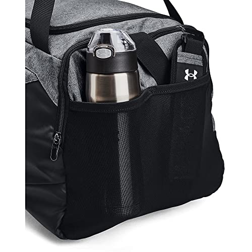 Under Armour unisex-adult Undeniable 5.0 Duffle , Pitch Gray Medium Heather (012)/Metallic Silver , Large
