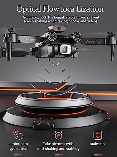 Drone with Camera, Remote Control Drones, 1080P HD Mini Drone for Kids Adults, with One Key Take Off/Landing, Gravity Sensor, Gesture Control, 3D Flip, Voice Control Drone-03