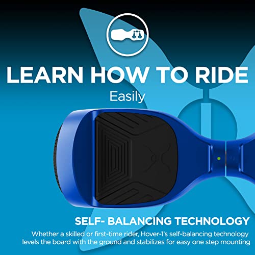 Hover-1 Dream Hoverboard Electric Scooter Light Up LED Wheels, Blue Dream , 25 x 9 x 9