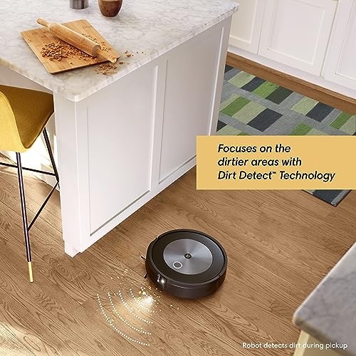 iRobot Roomba j7+ (7550) Self-Emptying Robot Vacuum – Avoids Common Obstacles Like Socks, Shoes, and Pet Waste, Empties Itself for 60 Days, Smart Mapping, Works with Alexa