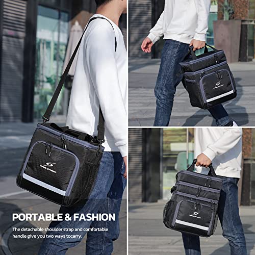 Maelstrom Lunch Box for Men,Insulated Lunch Bag Women/Men,Leakproof Lunch Cooler Bag,Lunch Tote Bag for Work,Small,Black