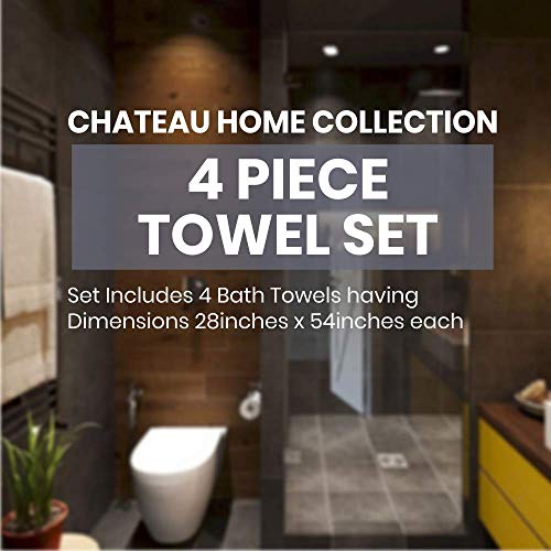 Bath Towels Set - 100% Ring Spun Cotton Towels Set, Oversized Bath Towels, Highly Absorbent Bath Towel Sets for Bathroom, 54" x 28", Extra Large Bath Towels,Quick Dry Towels for Body- Cotton