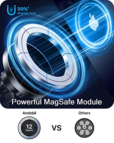 andobil Magnetic Phone Holder for Car - Strongest Magnet & Safer Driving, MagSafe Vent Mount 360° Adjustable Magnetic Phone Holder Compatible with iPhone14 Pro/14 13 12 Pro Max MagSafe Car Accessories