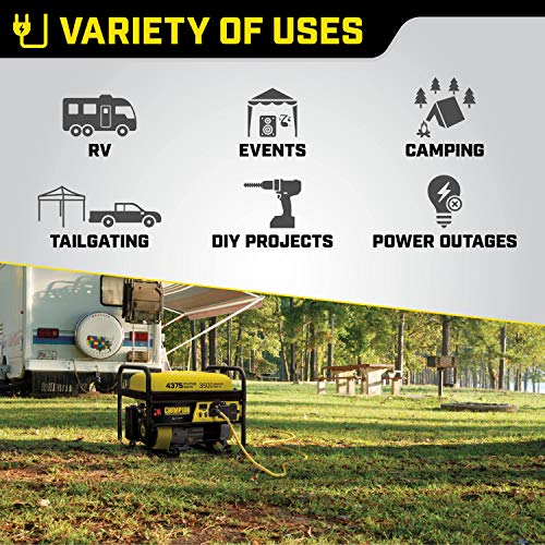 Champion Power Equipment 100555 4375/3500-Watt RV Ready Portable Generator, Yellow/Black, CARB