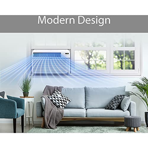 LG 10,000 BTU Smart Window Air Conditioner, Cools up to 450 Sq. Ft, Smartphone and Voice Control Works ThinQ, Amazon Alexa and Hey Google, Energy Star, 3 Cool & Fan Speeds, 115V, White