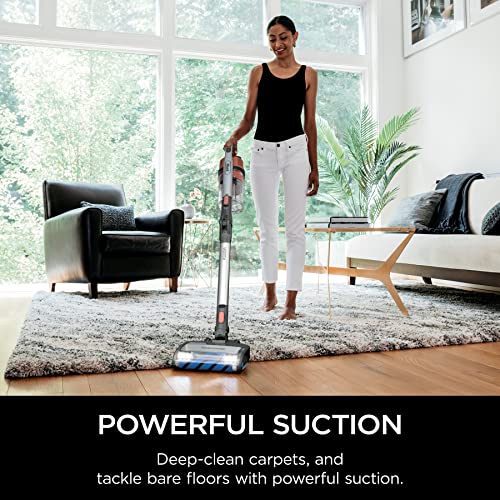 Shark IZ483H Vertex Cordless Stick Vacuum with DuoClean PowerFins, MultiFLEX, Crevice Tool, Pet Multi-Tool & Anti-Allergen Brush, 120-min Runtime, Double Battery, Rosewood