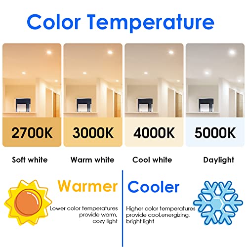 Energetic 1250LM Outdoor 12PK Par38 Led Flood Light Bulb, 5000K Daylight, 100W, Dimmable, CRI90, E26 Base, Waterproof Led Spotlight Bulb, UL Listed