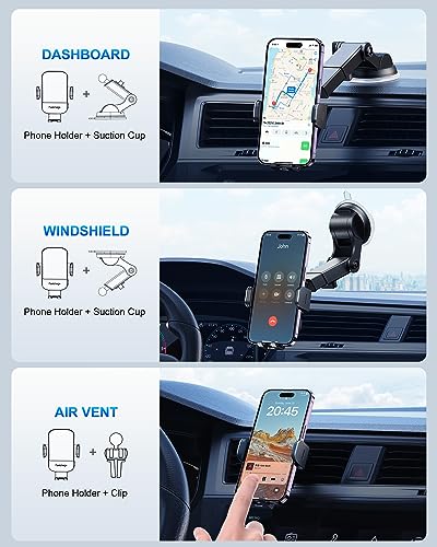 Wireless Car Charger, CHGeek 15W Fast Charging Auto Clamping Car Charger Phone Mount Phone Holder fit for iPhone 15 14 13 12 11 Pro Max Xs, Samsung Galaxy S23 Ultra S22 S21 S20, S10+ S9+ Note 9, etc