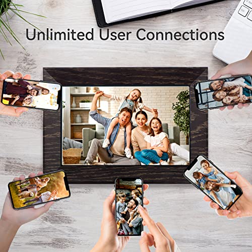 7 Inch Digital Picture Frame WiFi Digital Photo Frame, IPS HD Touch Screen Smart Photo Frame, 16GB Storage, Auto-Rotate, Easy Setup, Share Photos/Videos via Frameo App from Anywhere