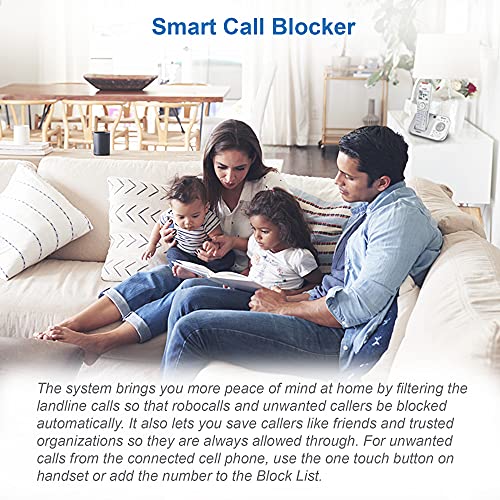 VTech VS112-27 DECT 6.0 Bluetooth 2 Handset Cordless Phone for Home with Answering Machine, Call Blocking, Caller ID, Intercom and Connect to Cell (White)