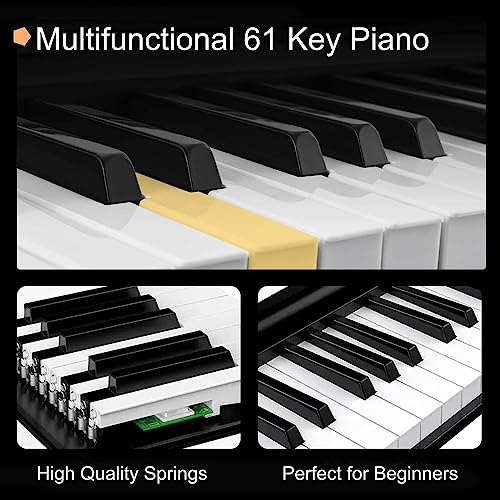 61 keys keyboard piano, Electronic Digital Piano with Built-In Speaker Microphone, Portable Keyboard Gift Teaching for Beginners, electric piano for kids