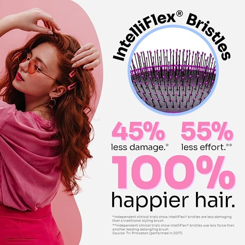 Wet Brush Original Detangling Hair Brush, Purple - Ultra-Soft IntelliFlex Bristles - Detangler Brush Glide Through Tangles With Ease For All Hair Types - For Women, Men, Wet & Dry Hair