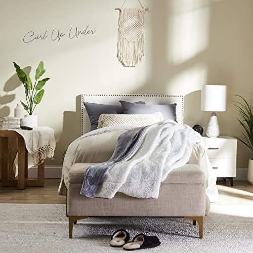 BELADOR Throw Blanket - Fleece Blankets 50"x60" - Soft Blanket with Sherpa Reverse Fluff - Travel Blanket for Bed, Anti-Static Blankets & Throws - Plush Lightweight Blanket, Cozy Fuzzy Couch Blanket