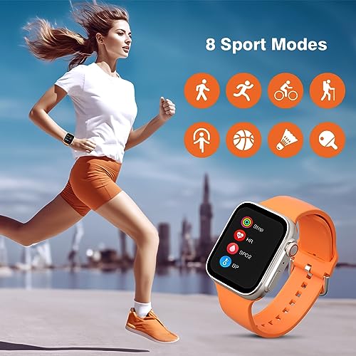 Hoxalqa Smart Watch (Call Receive/Dial),1.85”HD Full-Touch Fitness Watch, Bluetooth Wacth, Heart Rate Tracker, Sleep Monitor, Waterproof Activity Trackers for Men Women Compatible with Android iOS