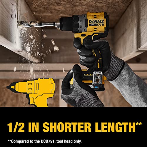 DEWALT 20V MAX* XR® Brushless Cordless 1/2 in. Drill/Driver Kit (DCD800D2), Yellow