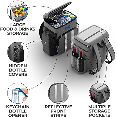 54 Cans Backpack Cooler - Everlasting Comfort Beach Cooler Backpack Insulated Leak Proof - Soft Cooler Bag for Picnic, Camping, & Beach Accessories. Sandproof, Water-Resistant, Lightweight
