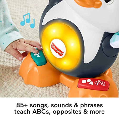 Fisher-Price Linkimals Learning Toy Cool Beats Penguin with Interactive Music & Lights for Infants and Toddlers Ages 9+ Months