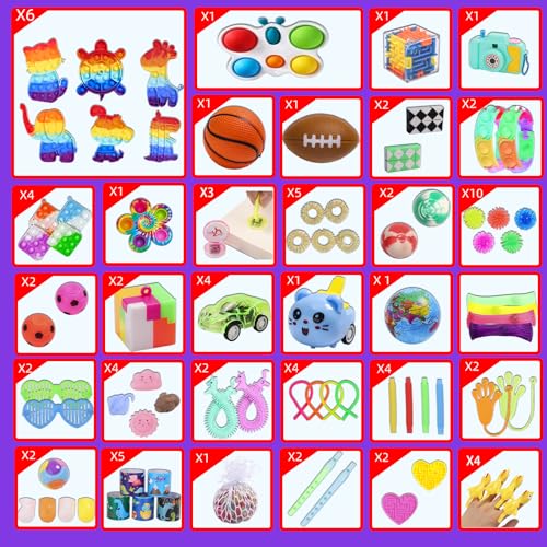 1000 Pcs Party Favors for Kids, Fidget Toys Bulk, Birthday Gift Toys, Fidgets Stocking Stuffers, Treasure Box Birthday Party, Goodie Bag Stuffers, Carnival Prizes, Pinata Filler Stuffers for Classroom