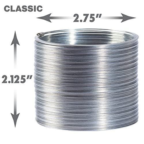 The Original Slinky® Brand Fidget Toy Pack: 1 Giant, 1 Classic, and 1 Slinky Junior Walking Metal Spring Kids Toys for Ages 5 Up