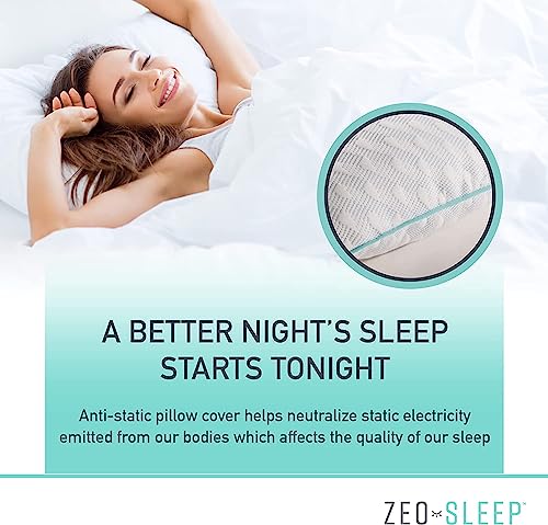 ZEO-SLEEP Hybrid Memory Foam Pillow Adjustable, Antistress Down Alternative Bed Pillows for Back Stomach Side Sleepers Neck Contour Cervical Orthopedic Pillow