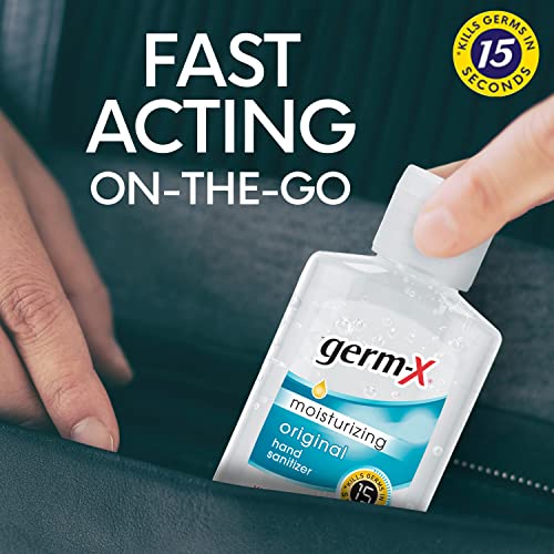 Germ-X Original Hand Sanitizer, Kids Hand Sanitizer, Non-Drying Moisturizing Gel with Vitamin E, Instant and No Rinse Formula, Bulk Mini Travel Size for On-The-Go, 2 Fl Oz (Pack of 48)