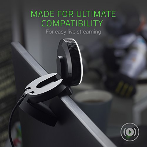 Razer Kiyo Streaming Webcam: Full HD 1080p 30 FPS / 720p 60 FPS - Ring Light w/Adjustable Brightness - Built-in Microphone - Autofocus - Works with Zoom/Teams/Skype for Conferencing and Video Calling