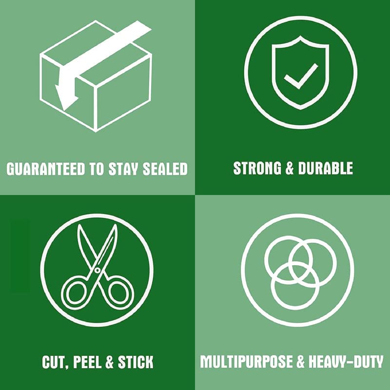 Highill Heavy Duty Packing Tape Thicker Clear Packing Tape for Shipping Packaging Moving Sealing 12 Rolls, Total 864Y 2.5mil, 1.88 inch x 72 Yards