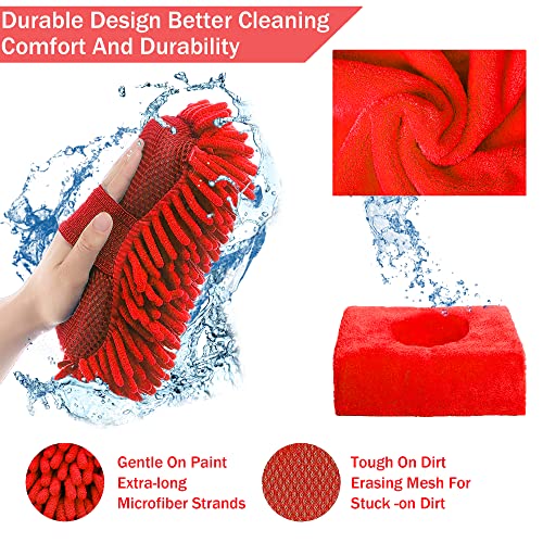 LIANXIN Car Wash Kit with Foam Gun Sprayer Microfiber Sponge and Towels Tire Brush Collapsible Bucket Built for The Perfect Car Wash Cleaning Kit, for Cleaning Car Gardens and Pets