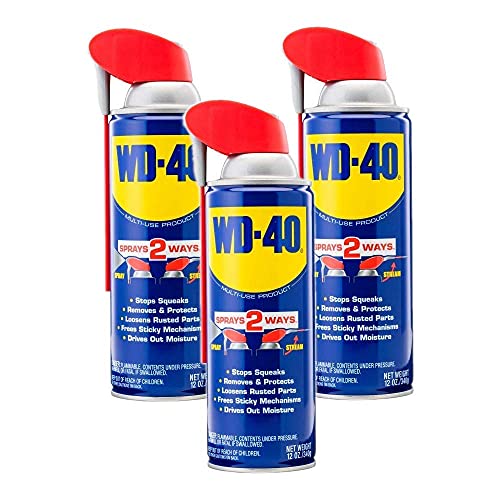 WD-40 Multi-Use Product with Smart Straw Sprays 2 Ways, 3-Pack, 12 OZ