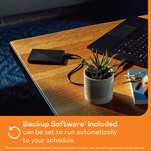 Western Digital WD 4TB My Passport Portable External Hard Drive with backup software and password protection, Black - WDBPKJ0040BBK-WESN