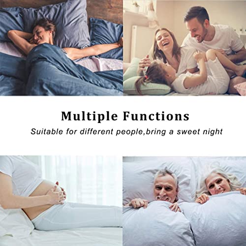 JURLYNE Full Lightweight Comforter - Reversible Duvet Insert with Corner Tabs - Breathable Fabric with Down Alternative Filling - All Season, White, 82 * 86inches