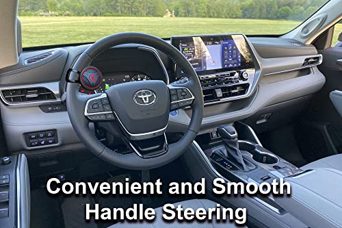 Fouring BL Adjustable Steering Wheel Knob Spinner - Universal Non-Slip Fit, ABS & Silicone Matte Finish Suicide Knob with Metal Ball Bearing & Easy Installation-Suitable for Cars, Trucks etc