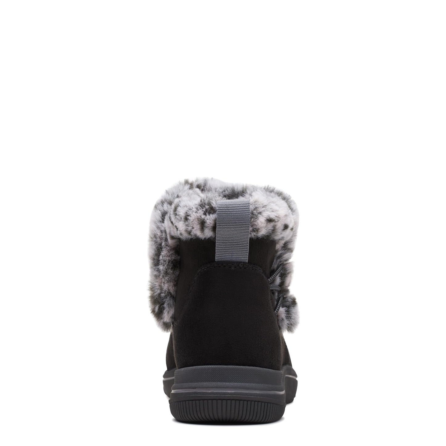 Clarks Women's Breeze Fur Ankle Boot, Black Textile, 9