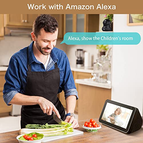 Indoor Security Camera, litokam 360 Pan/Tilt Home Security Camera with Motion Detection, 1080P Pet Camera with Phone App, Baby Monitor with Night Version, WiFi Camera-Two Way Audio, Work with Alexa