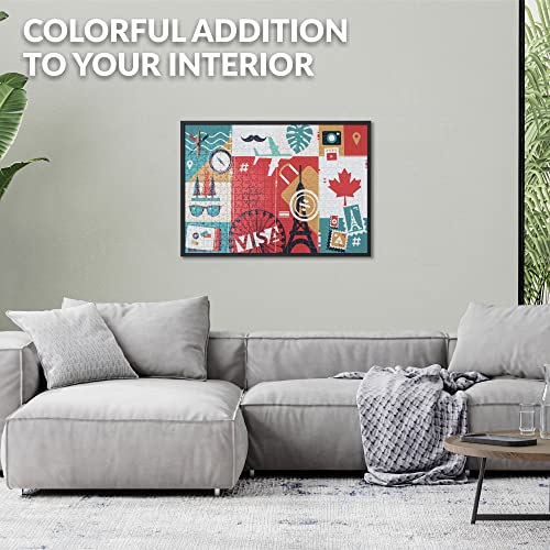 Be Better Puzzle Jigsaw Puzzles 500 Pieces for Adults, Hard Puzzles for Adults, Difficult Puzzles 500 Piece Puzzles for Adults Clearance, Challenging Abstract Art Puzzle for Adults (Travel)