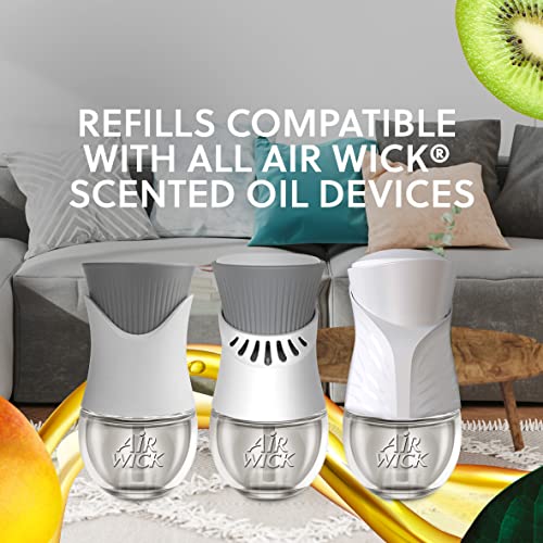 Air Wick Plug in Scented Oil Refill, 5 Ct, Fresh Peach and Sweet Nectar, Air Freshener, Essential Oils, Spring Collection