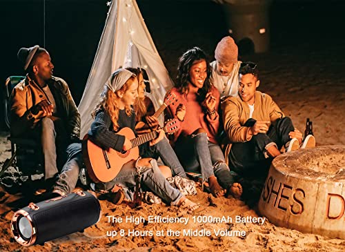 CRLKSSJX Portable Wireless Bluetooth Speakers,Outdoor Sports Speakers with Bluetooth 5.0,IPX5 Waterproof,3D Stereo,8 Hours Playback time,with HD Sound for Pool, Beach, Bike, Travel