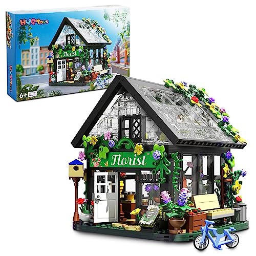 HYG Toys Flower House Building Set, with LED Lights Warmth Building Blocks Set Gift for Kids Children Boys Girls Age 6 to12 Educational Toys (625 Pcs)