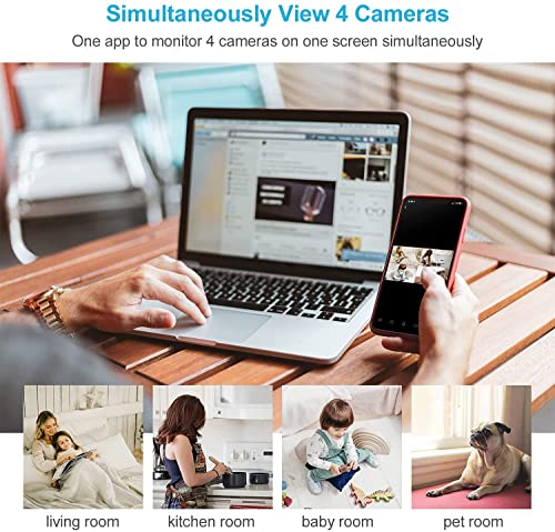 Indoor Security Camera, litokam 360 Pan/Tilt Home Security Camera with Motion Detection, 1080P Pet Camera with Phone App, Baby Monitor with Night Version, WiFi Camera-Two Way Audio, Work with Alexa