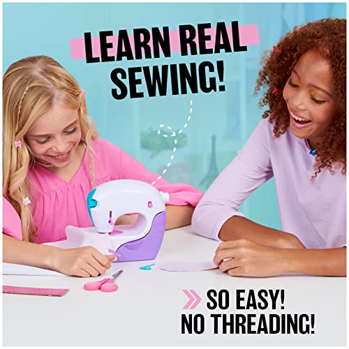 Cool Maker, Stitch ‘N Style Fashion Studio, Pre-Threaded Sewing Machine Toy, Fabric & Water Transfer Prints, Arts & Crafts for Kids