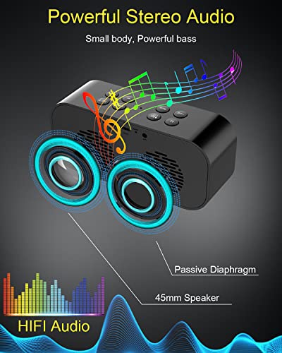 AFK Alarm Clock for Bedroom/Office,Digital Clock with Bluetooth Speaker,Small Alarm Clock for Heavy Sleepers Adults/Teens with Dual Alarms,Mirror LED Display,Hands-Free Calling.(12H Format,Upgraded)