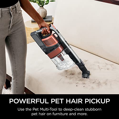 Shark IZ483H Vertex Cordless Stick Vacuum with DuoClean PowerFins, MultiFLEX, Crevice Tool, Pet Multi-Tool & Anti-Allergen Brush, 120-min Runtime, Double Battery, Rosewood