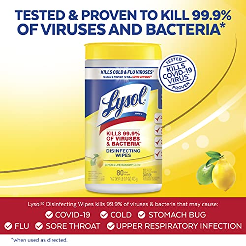 UPDATE: SOLD OUT! Lysol Disinfectant Wipes, Multi-Surface Antibacterial Cleaning Wipes, For Disinfecting and Cleaning, Lemon and Lime Blossom, 80 Count (Pack of 3)