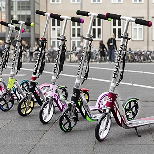 HUDORA Scooter for Kids 8 Years and Up & Teens 12 Years and Up, Adult Scooter with Big Wheels, Lightweight Durable All-Aluminum Frame Scooter