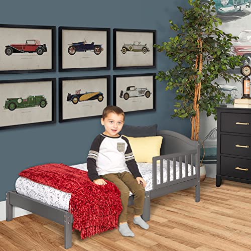 Dream On Me Sydney Toddler Bed in Steel Grey, Greenguard Gold Certified